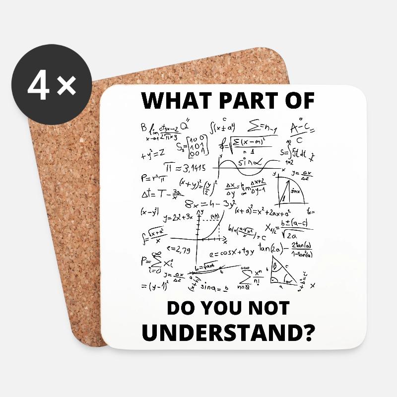Mathematiklehrer Mathematik Professor Mathematiker - Untersetzer (4er-Set) - Weiß