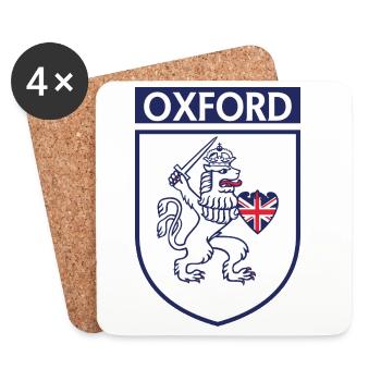 Lion Crown Crest with Union Jack - Coasters (set of 4) - white - Front