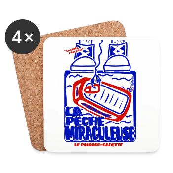 Pêche Miraculeuse Retro - Dessous de verre (lot de 4) - blanc - Devant
