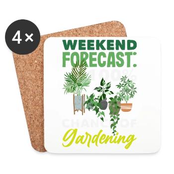 Garten- Und Pflanzenliebhaber Geschenke - Untersetzer (4er-Set) - Weiß - Vorne