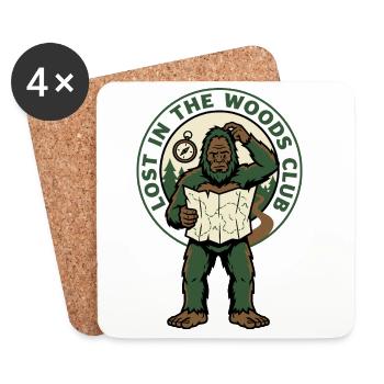 Club Bigfoot perdu dans les bois - Dessous de verre (lot de 4) - blanc - Devant