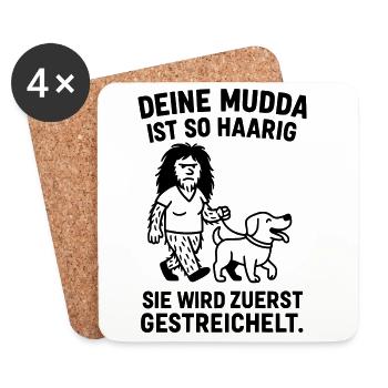 Your Mom Hairy Joke - Coasters (set of 4) - white - Front