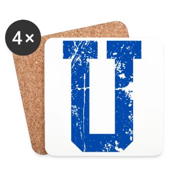 Letter u Retro Sport - Coasters (set of 4) - white - Front