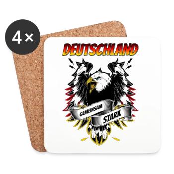 Germany Strong Together Eagles - Coasters (set of 4) - white - Front