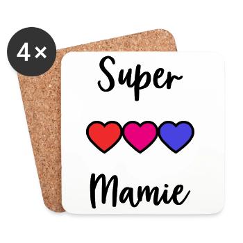 OMA. MAMA. OMA. MUTTERTAG - Untersetzer (4er-Set) - Weiß - Vorne