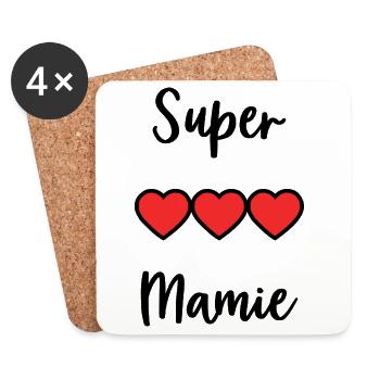 GRANNY. MAMMA. GRANDMOTHER. MOTHER'S DAY. FAMILY - Coasters (set of 4) - white - Front
