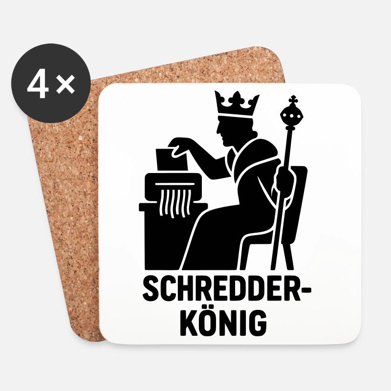 schredder könig - Untersetzer (4er-Set) - Weiß