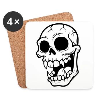 crane de vampire fou  - Dessous de verre (lot de 4) - blanc - Devant