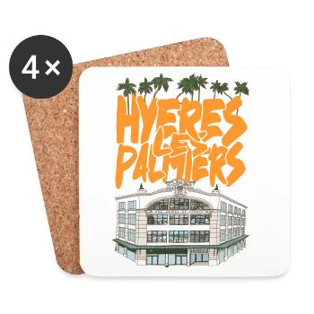 Hyeres Palmiers Graffiti - Coasters (set of 4) - white - Front