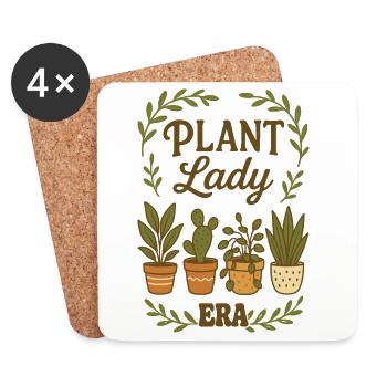Lady Plant Green-Ära - Untersetzer (4er-Set) - Weiß - Vorne