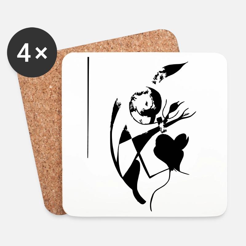 Sakura  - Untersetzer (4er-Set) - Weiß