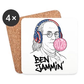 Ben Jammin 2026 - Untersetzer (4er-Set) - Weiß - Vorne