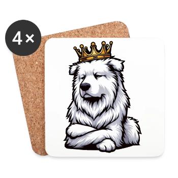 Chiens bergers blancs bergers - Dessous de verre (lot de 4) - blanc - Devant