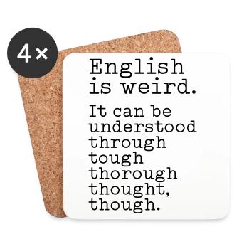 English is weird - Untersetzer (4er-Set) - Weiß - Vorne