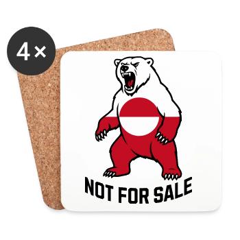Greenland not for sale - Coasters (set of 4) - white - Front