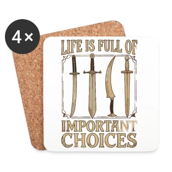 RPG Gamer: Spoilt for Choice - Coasters (set of 4) - white - Front