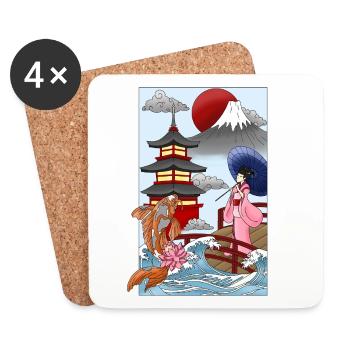Japan - Untersetzer (4er-Set) - Weiß - Vorne