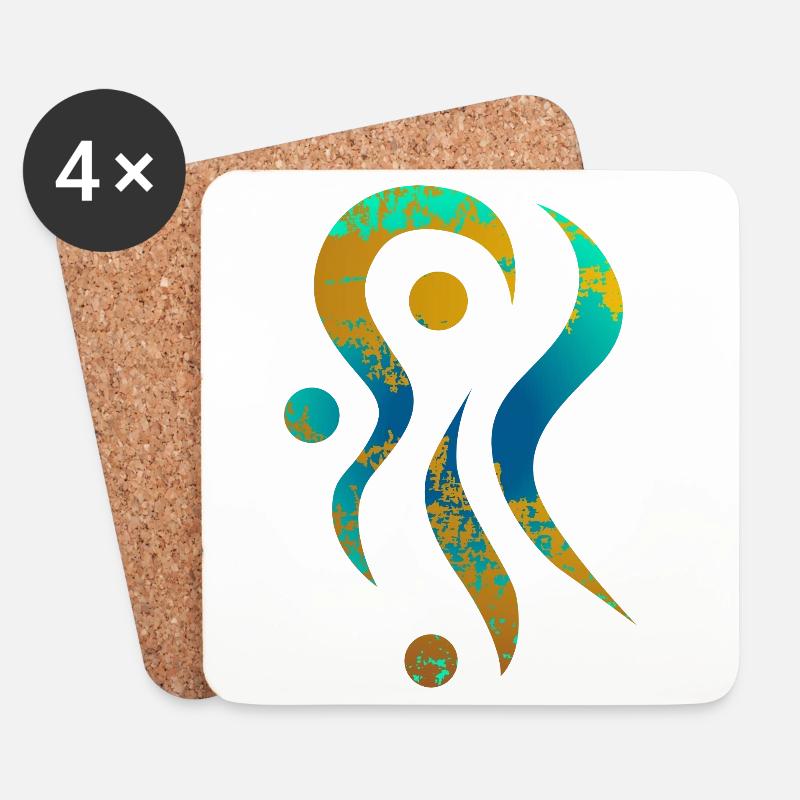 yoga-design_14 - Untersetzer (4er-Set) - Weiß