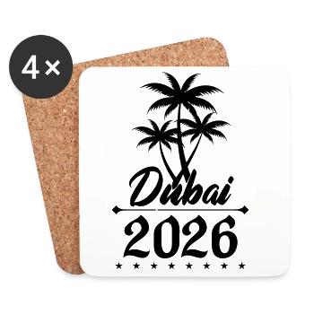Dubai 2026 - Coasters (set of 4) - white - Front