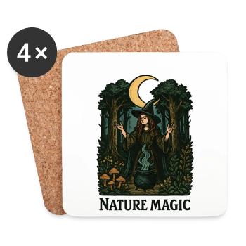Forest Witch Moon Spell - Coasters (set of 4) - white - Front