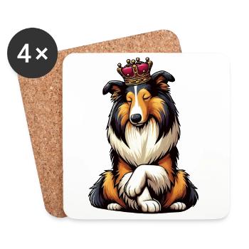 Propriétaire de Collie Collie Amant de Collie Collie Propriétaire - Dessous de verre (lot de 4) - blanc - Devant
