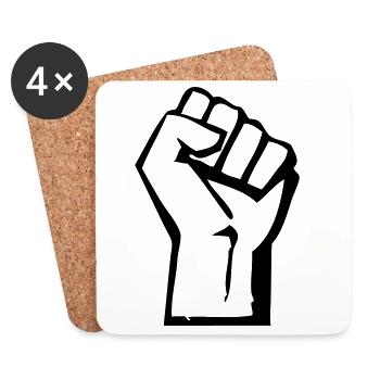 Faust - Proletariat - Worker - Coasters (set of 4) - white - Front