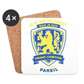 Je Ne Suis Pas Parfait Mais Je Suis Franc Comto... - Dessous de verre (lot de 4) - blanc - Devant