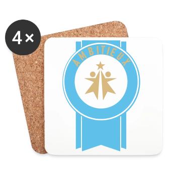 Ambitieux  - Dessous de verre (lot de 4) - blanc - Devant