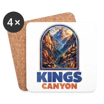 Kings Canyon Mountain Landscape Poster - Coasters (set of 4) - white - Front