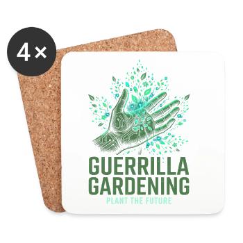 Guerrilla Gardening - Untersetzer (4er-Set) - Weiß - Vorne