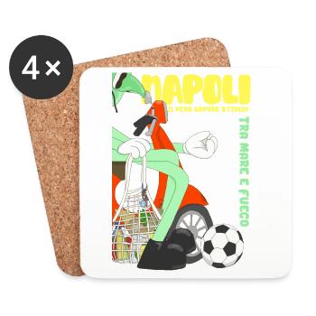 Naples Street culture - Dessous de verre (lot de 4) - blanc - Devant