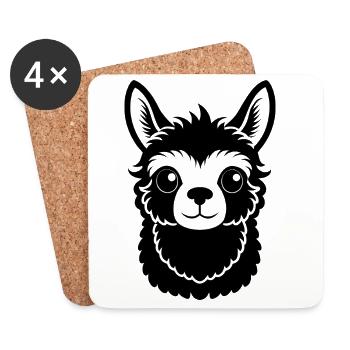 Neuseeländisches Alpaca - Untersetzer (4er-Set) - Weiß - Vorne