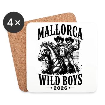 Malle 2026 Wild Boys  - Untersetzer (4er-Set) - Weiß - Vorne
