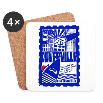 Toulon Cuverville Sardine - Dessous de verre (lot de 4) - blanc - Devant