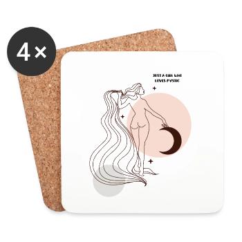 Night Moon Dancer - Coasters (set of 4) - white - Front