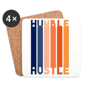 Bescheidener Hustle Unternehmer Geschäftsmann Businesswo - Untersetzer (4er-Set) - Weiß - Vorne