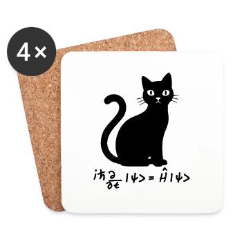 Schödinger's equation - Coasters (set of 4) - white - Front