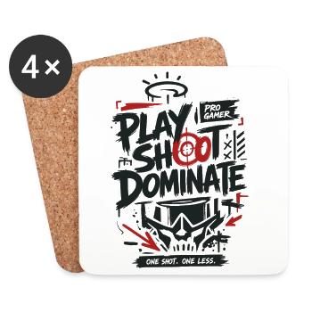 Jeu Manger Sommeil Joueur Répété - Dessous de verre (lot de 4) - blanc - Devant