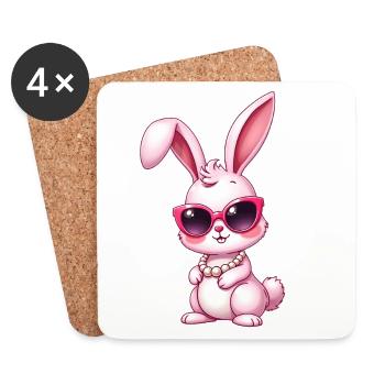 Rabbit - Coasters (set of 4) - white - Front
