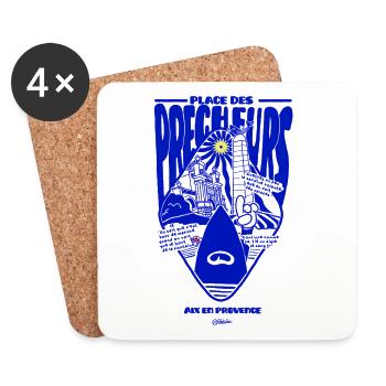 Aix Place des Precheurs Sardine - Dessous de verre (lot de 4) - blanc - Devant