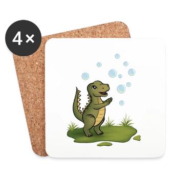 Dino Bläschenzauber - Untersetzer (4er-Set) - Weiß - Vorne