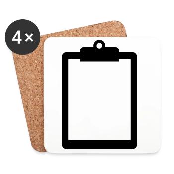 Presse-papiers - Dessous de verre (lot de 4) - blanc - Devant