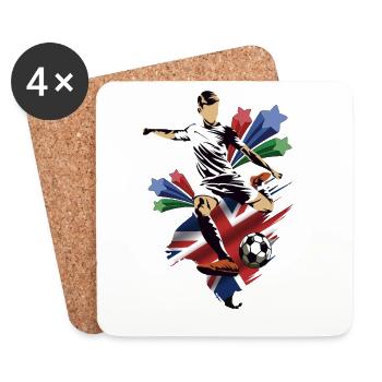 Inglaterra - England - Flags - Coasters (set of 4) - white - Front
