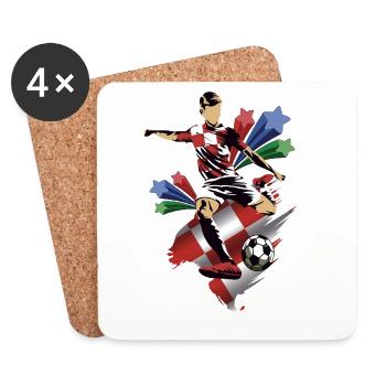 Croacia - Croatia - Flags - Coasters (set of 4) - white - Front