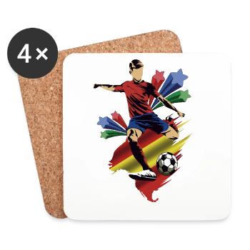 Espana - Spain - Flags - Coasters (set of 4) - white - Front