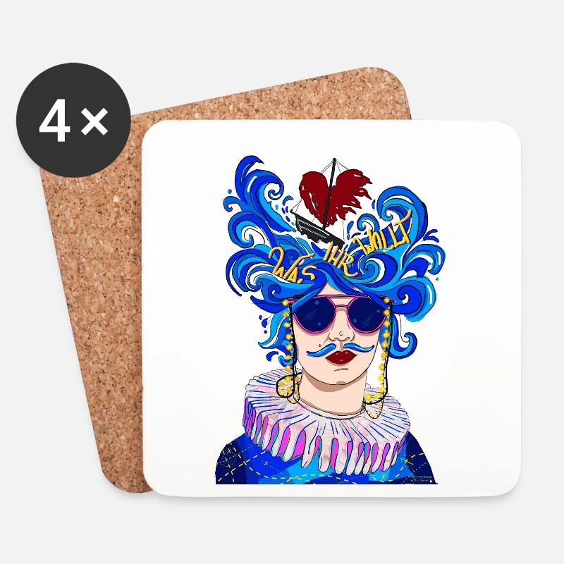 Ce que tu veux - Dessous de verre (lot de 4) - blanc