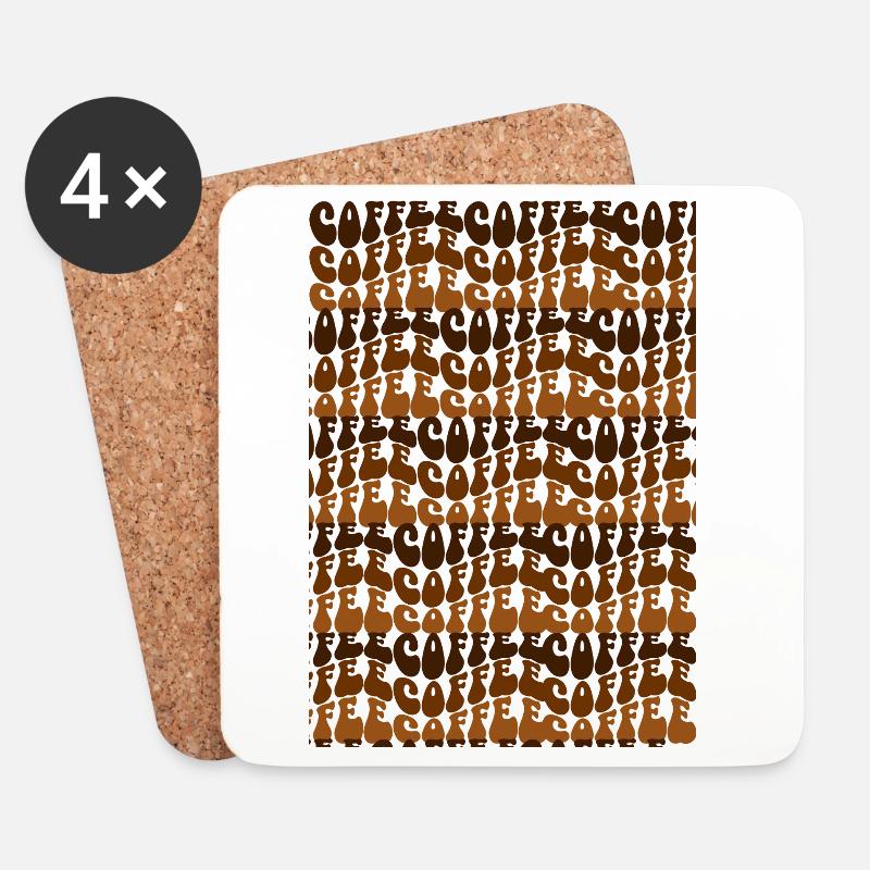 coffee coffee coffee - Untersetzer (4er-Set) - Weiß