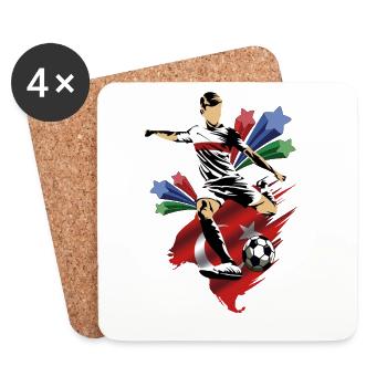 Turquia - Turkey - Flags - Coasters (set of 4) - white - Front