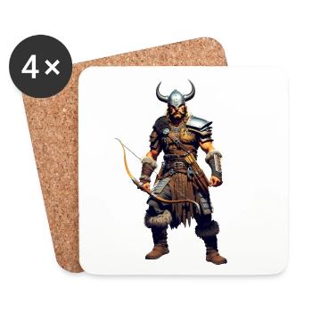 Viking Archer - Coasters (set of 4) - white - Front