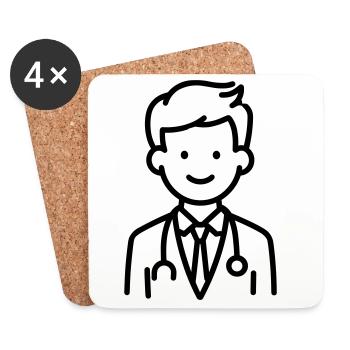 doctor - Coasters (set of 4) - white - Front
